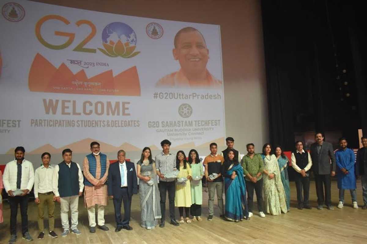 जीबीयू में जी-20 सहस्तम टेक फेस्ट में बच्चों ने दी मनमोहक प्रस्तुति